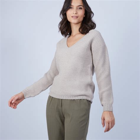 Pull Col V En Laine Pour Femme