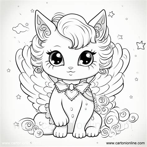 Dibujo De Gato Unicornio Del Mar Para Colorear