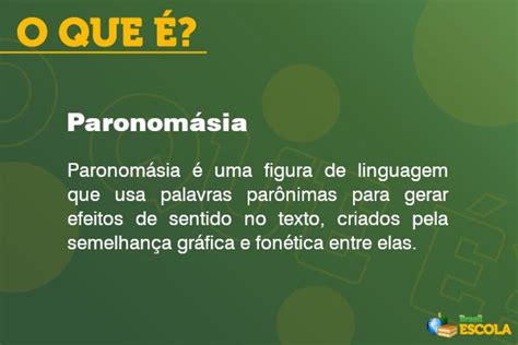 O Que É Paronomásia
