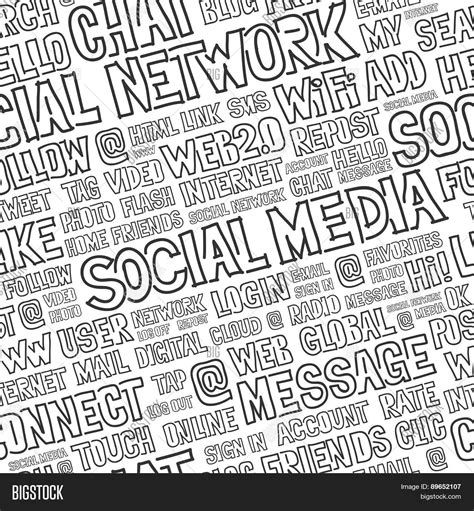 Social Media Words Vector And Photo Free Trial Bigstock