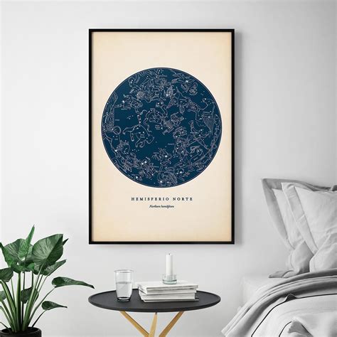 Star Chart Print, Northern Constellations, Star Map, Star Print, Nautical Decor, Astronomy ...