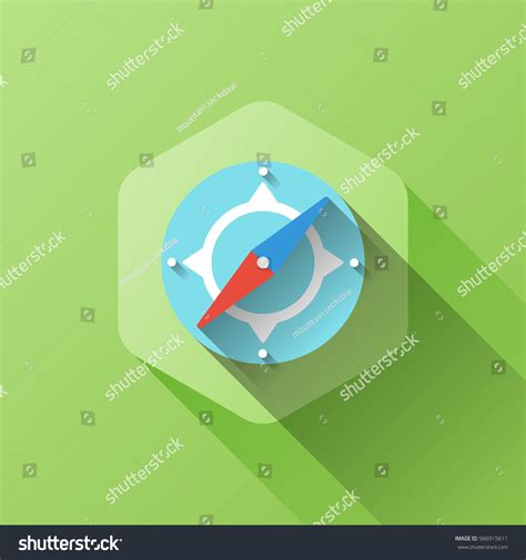 Simple Illustration Compass Icon Flat Style Stock Vector Royalty Free 566915611 Shutterstock