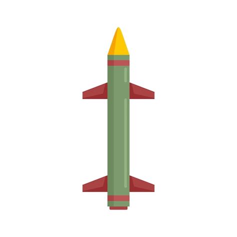 Premium Vector Missile Weapon Icon Flat Illustration Of Missile