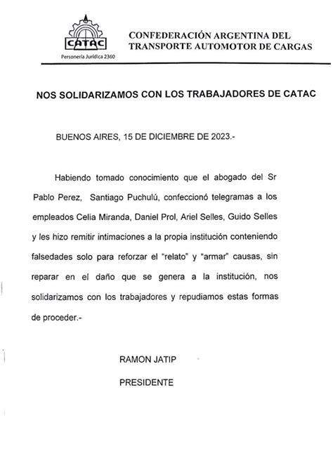 Catac Confederaci N Argentina Del Transporte Automotor De Cargas