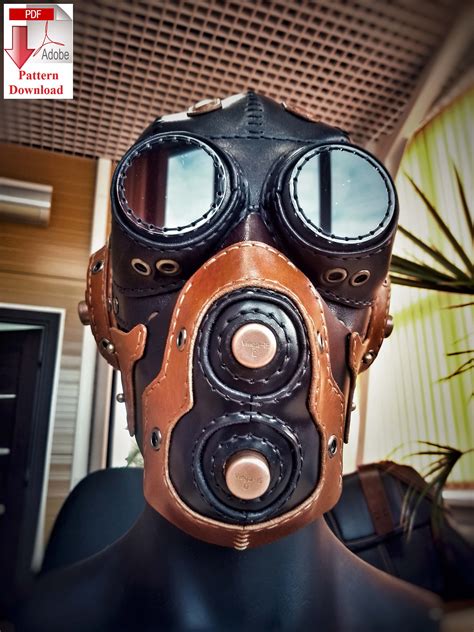 Pattern Pdf Leather Steampunkdieselpunk Mask By Levit Etsy