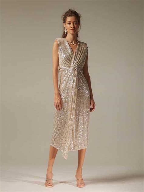 Robe Sequins Nude Ladress