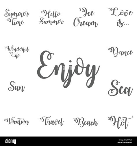 Enjoy Calligraphy Hand Drawing Lettering Vector Illustration Enjoy