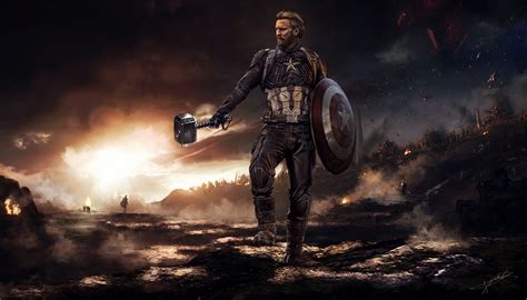 Captain America Mjolnir And Shield 2020 Wallpaper,HD Superheroes ...