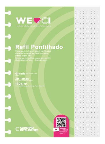 Refil Caderno Inteligente Grande Pontilhado 120g R 29 9 Caderno