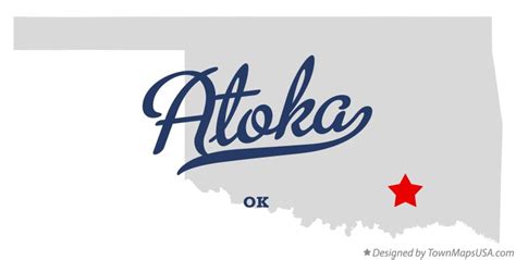 Map of Atoka, OK, Oklahoma