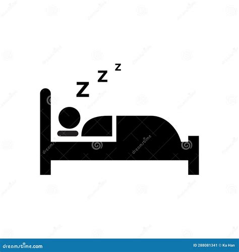 Sleeping Sleep Bed Icon Vector In Flat Style Stock Vector