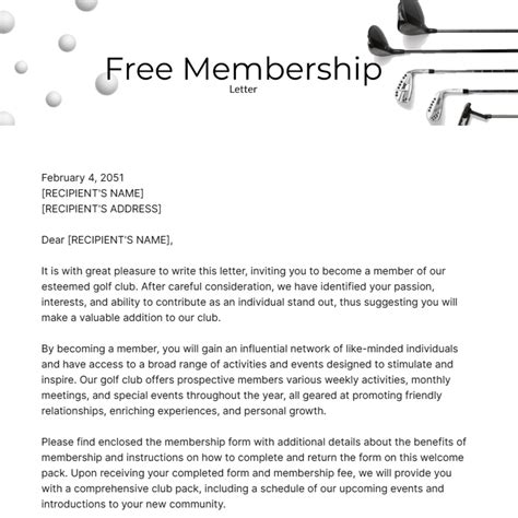 FREE Membership Letter Templates & Examples - Edit Online & Download ...