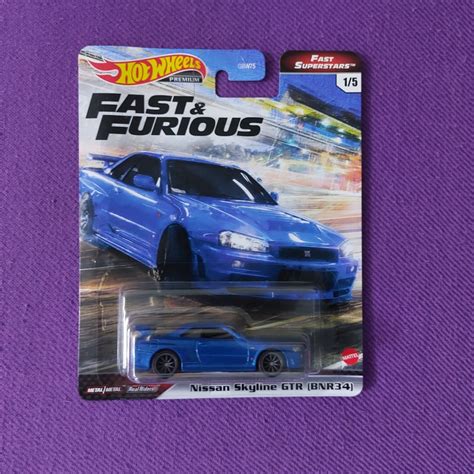 Hot Wheels Premium Car Culture Fast Furious Nissan Skyline GTR R34 Fast Superstars DAMAGE