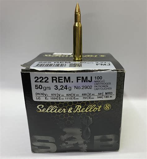 ვაზნა 222 REM FMJ 50gr 3 24g BULK