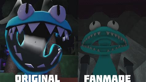 Rainbow Friends Chapter 2 Cyan Jumpscare Original Vs Fanmade YouTube