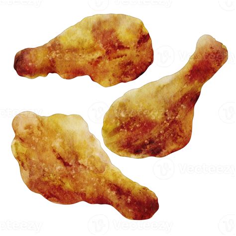 fried chicken Korean food watercolor 16537801 PNG