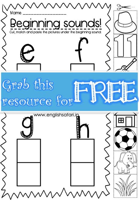 Free Picture Sort For Beginning Sounds E F G H Phonics Sounds Beginning Sounds