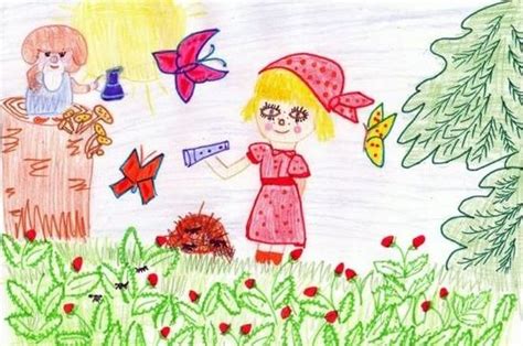 Лёгкие рисунки к сказке "Дудочка и кувшинчик". Срисовки!