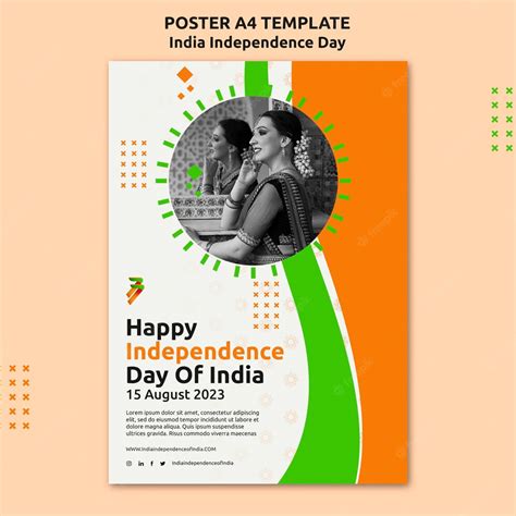 Free Psd Vertical Poster Template For India Independence Day Celebration