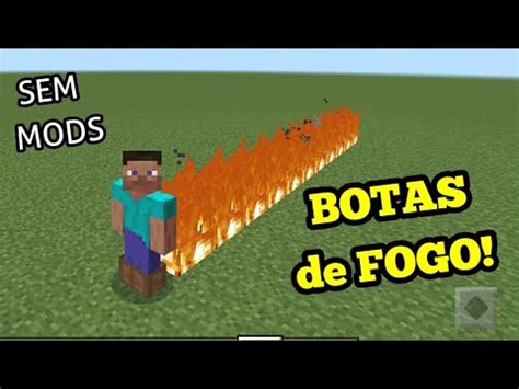 Como Fazer Botas De Fogo No Minecraft Pe Bedrock Sem Mods Youtube