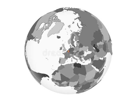 Belgium With Flag On Globe Isolated Stock Illustration Illustration