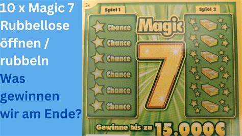 10 Rubbellose Magic 7 öffnen rubbeln und mal sehen ob wir glück