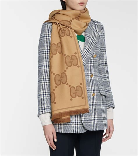 Gucci Gg Wool Jacquard Scarf Gucci