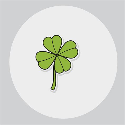 Green clover illustration simple flat design 42887335 Vector Art at ...