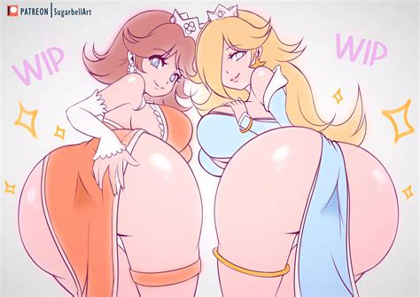 Daisy And Rosalina Sugarbell Super Mario Bros Nudes By Coldburgers