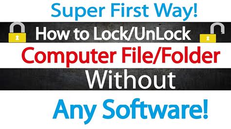 How To Lock Unlock Computer File Folder Without Any Software YouTube