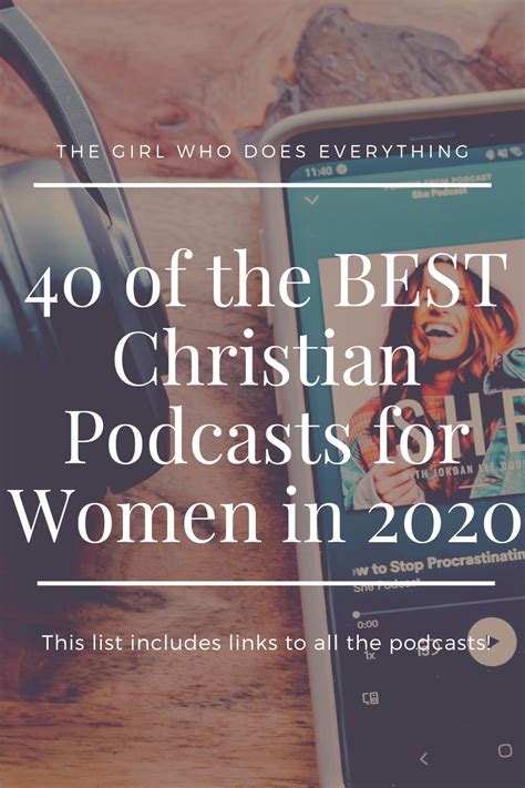 40 Of The Best Christian Podcasts For Women 2020 The Girl Who Does