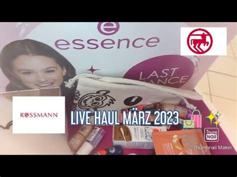 XXL ROSSMANN LIVE HAUL MÄRZ 2023 YouTube