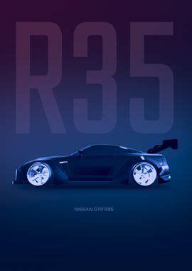 Nissan GTR R35 Poster Picture Metal Print Paint By Basues Displate