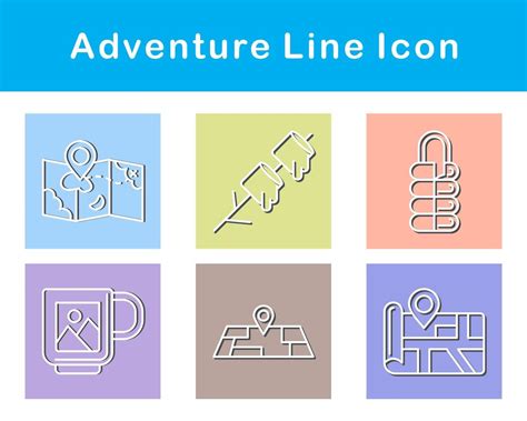 Adventure Vector Icon Set 21273007 Vector Art At Vecteezy