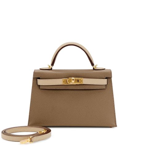 Hermès Etoupe And Trench Epsom Mini Kelly 20 II Gold Hardware 2023