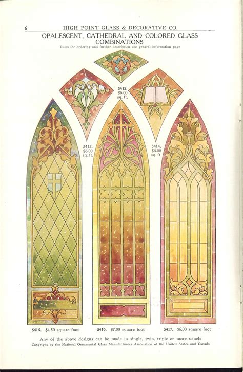Stained glass designs a rare illustrated catalog of over 60 etsy – Artofit
