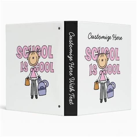 Girl School is Cool Binders | Zazzle