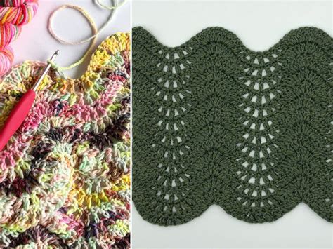 Feather Fan Crochet Stitch Pattern With Video Tutorial Crochet Baby