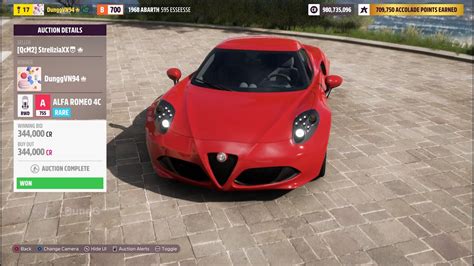 Forza Horizon 5 Auction House Sniping Alfa Romeo 4C YouTube