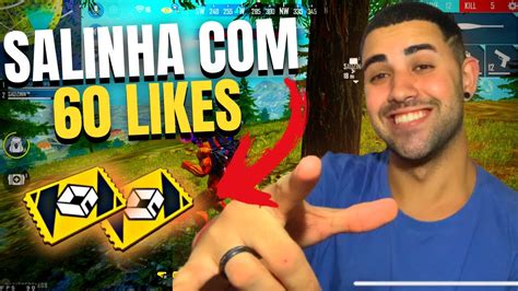 FREE FIRE AO VIVO RUMO A 400 INSCRITOS SALINHA 60 LIKES