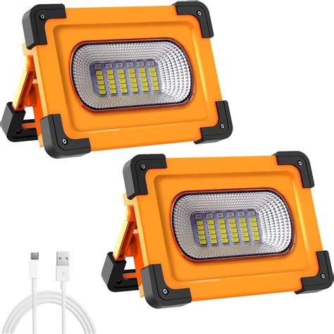 60W Solar LED Work Lights 2 Pack