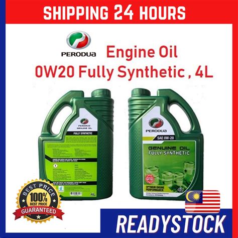 Original Perodua Fully Synthetic Engine Oil W L Minyak Hitam