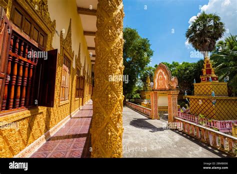 Architecture of beautiful khmer temple Chua Khmer Xuan Phu Binh Minh in ...