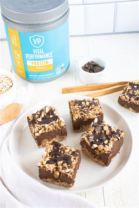 No Bake Protein Chocolate Chip Cookie Dough Squares Vital Proteins