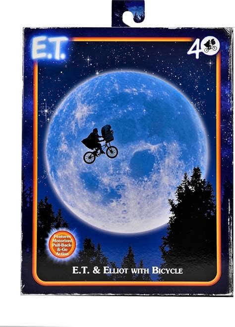 NECA E.T. 40th Anniversary E.T. & Elliott with Bicycle Action Figure ...