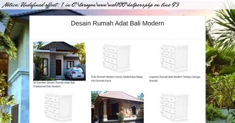 Desain Rumah Adat Bali Modern