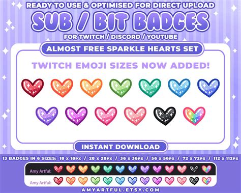 Almost FREE Twitch BIT SUB Badges Emojis Emotes Etsy UK