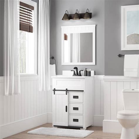 Morriston 24in White Single Sink Bathroom Vanity | Whalen Furniture