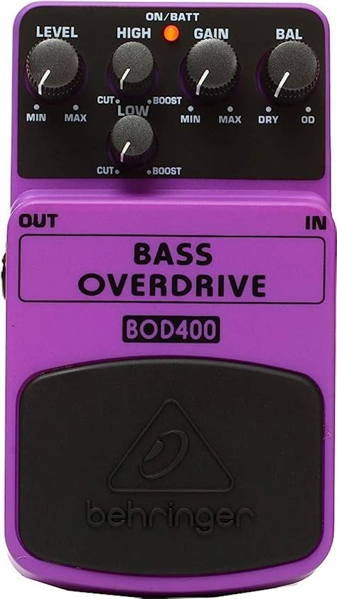 Behringer Bass Overdrive Bod400 Authentic Tube Sound Overdrive Effects Pedal