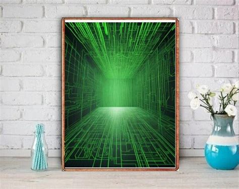 Matrix Rain Art Print matrix Rain Code Poster Matrix Rain - Etsy